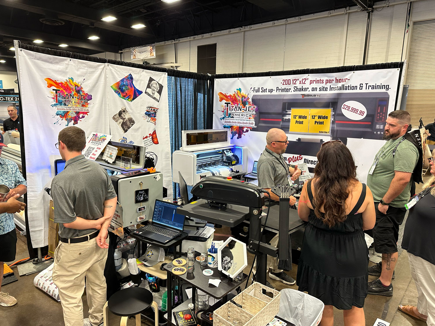 Titan Jet American promoted its four-head, 24-inch Titan-Jet DTF printer. The company offers DTF consumables, printers, and heat presses. The Titan DTF printer is available in two, three, and four-head configurations. Read more about the printer here.