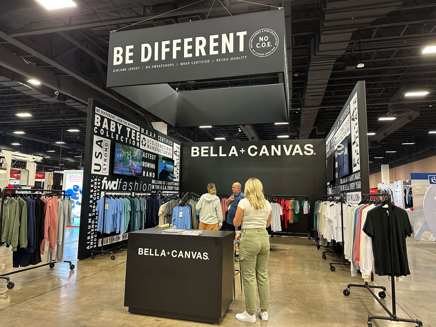 Bella + Canvas brought an array of blank apparel to the show floor.
