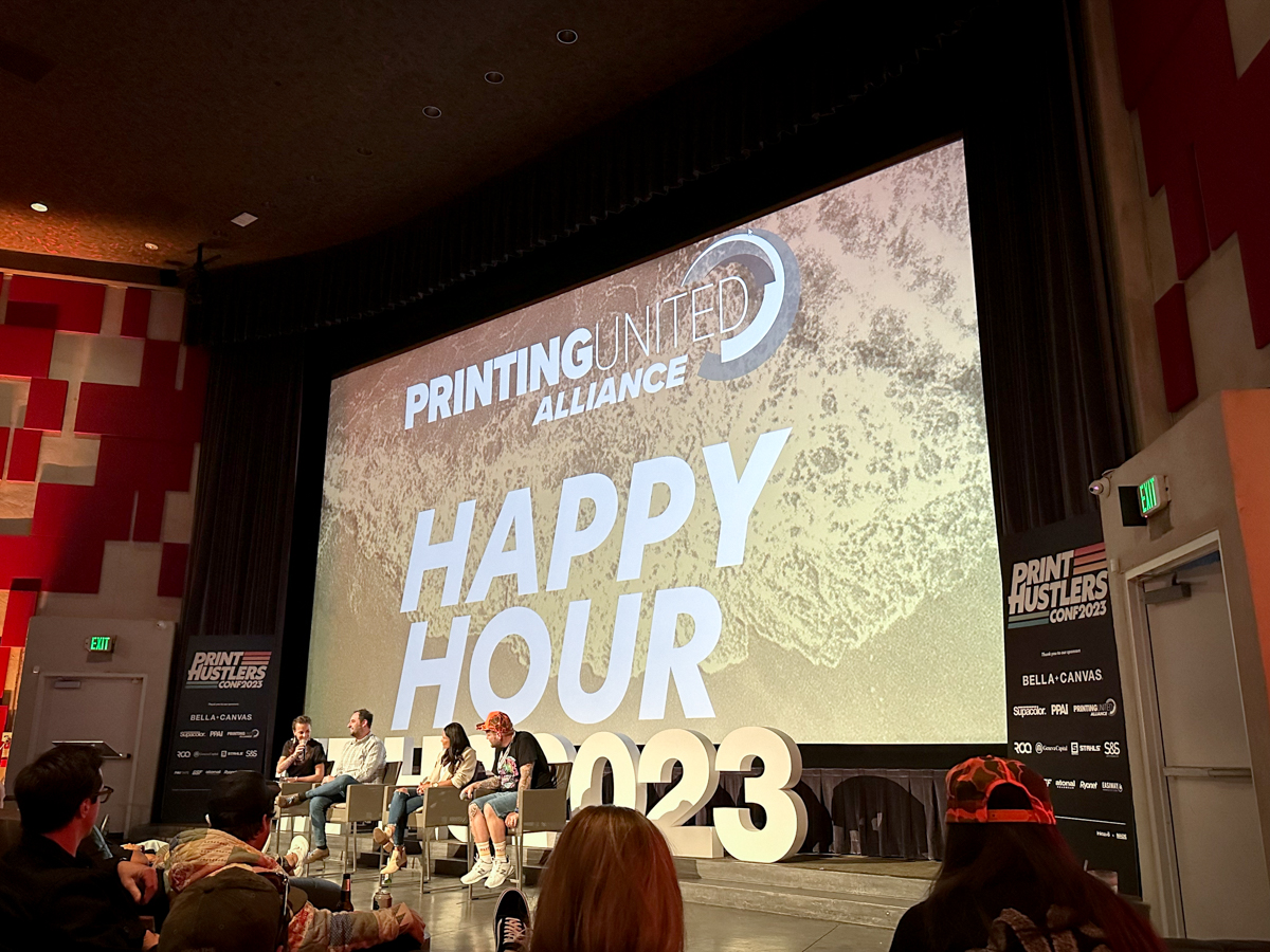 Sunday’s conference ended with a happy hour panel moderated by Cassie Green of the Apparelist. 

Top Quotes:
“We built a company where we want to work.” - Eric Solomon, Night Owls 
“Because of COVID, we’re now picky with who we take on as clients. We’ve also scaled back and are working four 10s with a three-day weekend. We’re working less and making more money.” - Jessica Tillery, All Quality Graphics
“You have to invest and hire good people. “You can’t do it all yourself.” - Justin Lawrence, Oklahoma Shirt Company