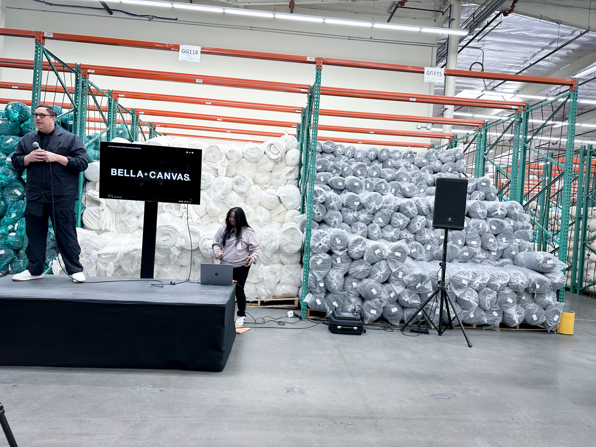 Tori Lowitz shared his history with the company and how it stands out among competitors due to size and fit. “Bella + Canvas was the first company to fit every single size,” he said.
