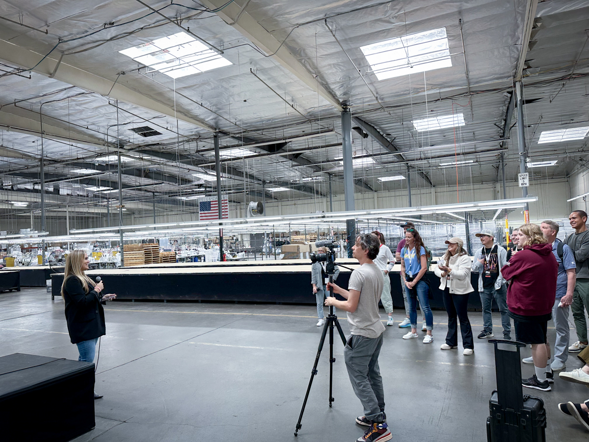 Cassie Stanczyk gave an overview of the cut and sew facility. While giving a background on the two founder’s history, she said “If there’s something outside of your wheelhouse, go for it.”