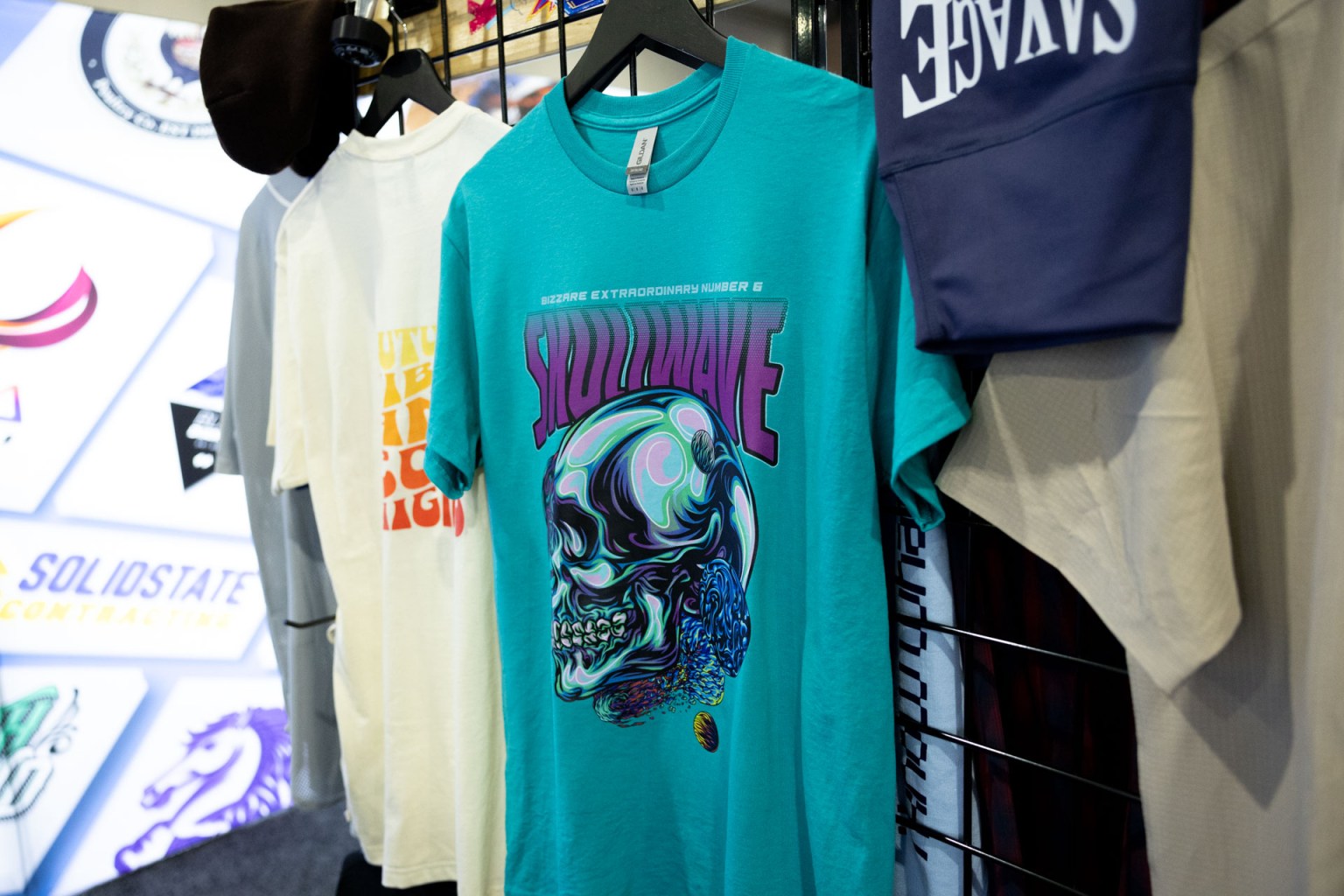 Ninja Transfers, a DTF and UV-DTF transfer supplier, showcased T-shirts printed via its DTF transfers.