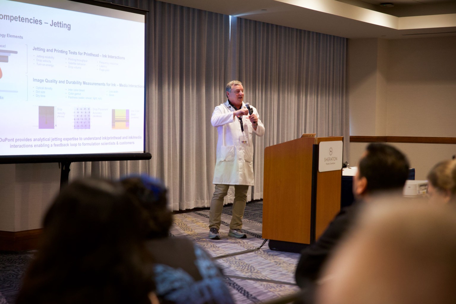 Scott Donovan of Dupont Artistri Inks led his session: Formulating Pigment Inkjet Inks for DTF & How It Impacts Your Bottom Line.