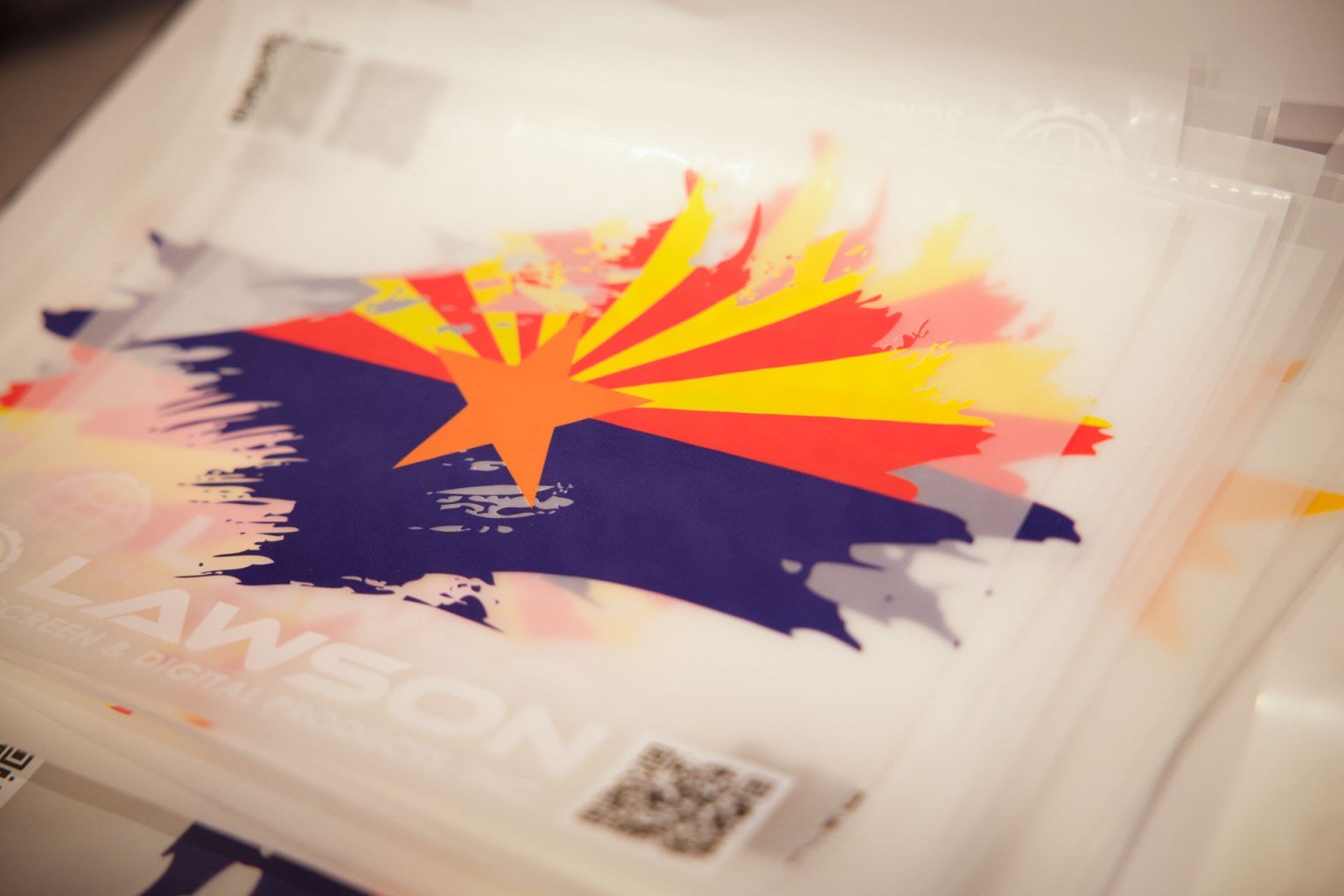 Lawson Screen and Digital Products provided DTF transfers printed on a Galaxy DTF Station.