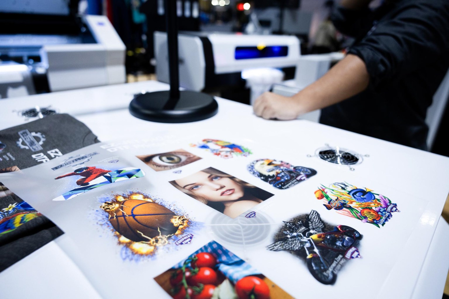Gang sheets allow you to get the most out of your DTF transfers. These vibrant designs were printed via Equipment Zone’s EZ-Jet Pro 24 direct-to-film printer. Read more about the DTF printer here.