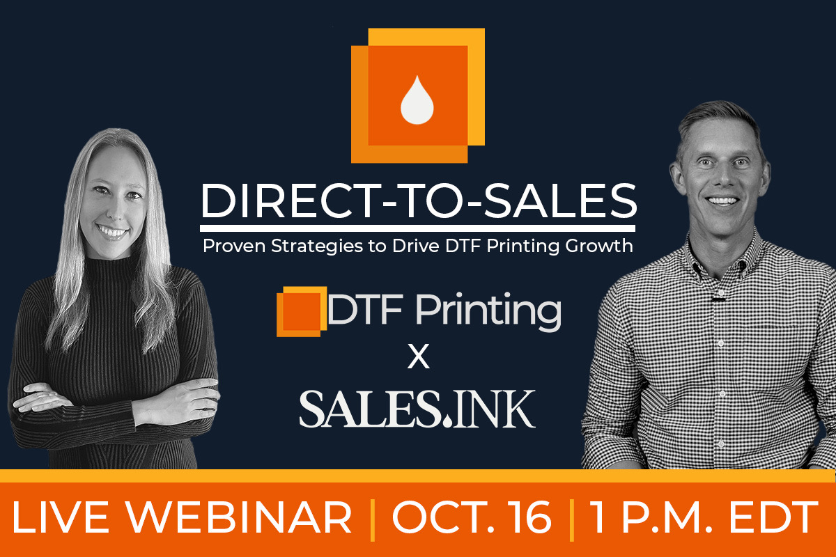 Sales Ink and DTF Printing Partner for Live Webinar