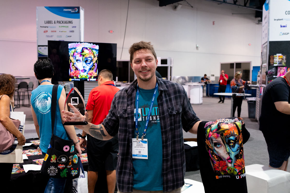 Spencer Chernoff of Limitless Transfers Wins Second DTF Printing T-Shirt Contest