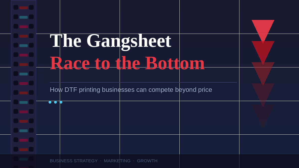 The Gangsheet Race to the Bottom. How to compete beyond price