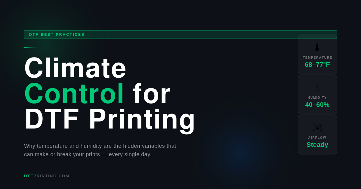 Why climate control is critical in DTF Printing